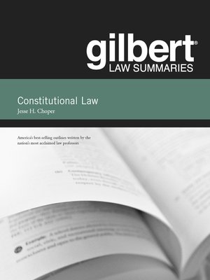 cover image of Gilbert Law Summaries on Constitutional Law, 31st